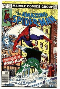 AMAZING SPIDER-MAN #212 1st HYDRO MAN comic book 1981 MARVEL VF