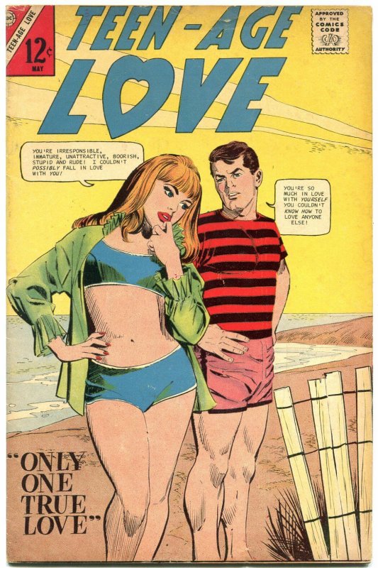 Teen-Age Love #53 1957- Charlton Romance- Swimsuit cover VG/F