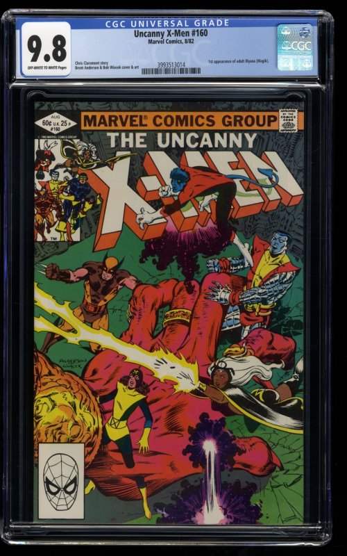 Uncanny X-Men #160 CGC NM/M 9.8 Off White to White 1st Adult Illyana Magik!