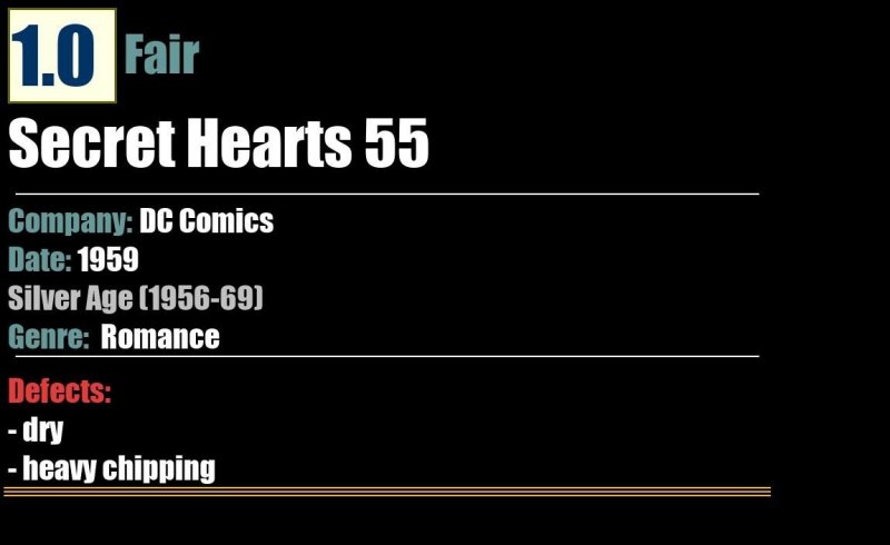 Secret Hearts 55 (1959) FR 1.0 Silver Age DC Comics