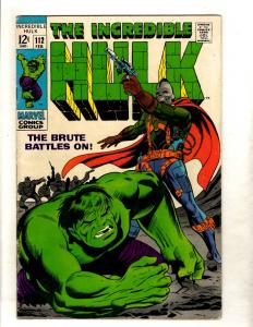 Incredible Hulk # 112 FN Marvel Comic Book Avengers Thor Iron Man Trimpe FM5