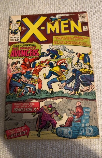 The X-Men #9 (1965)vs the avengers/Lucifer couple of very small water marks