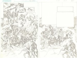 Red Sonja #8 p.19 2pc Set - Red Sonja Attacked by Soldiers 2006 by Pablo Marcos