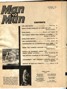 Man To Man February 1963- Bloodsuckers- Cuba- low grade