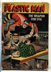 PLASTIC MAN #49--1954--needles--gassing--horror issue--comic book