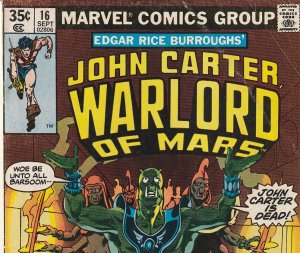 John Carter Warlord of Mars(Marvel) # 16