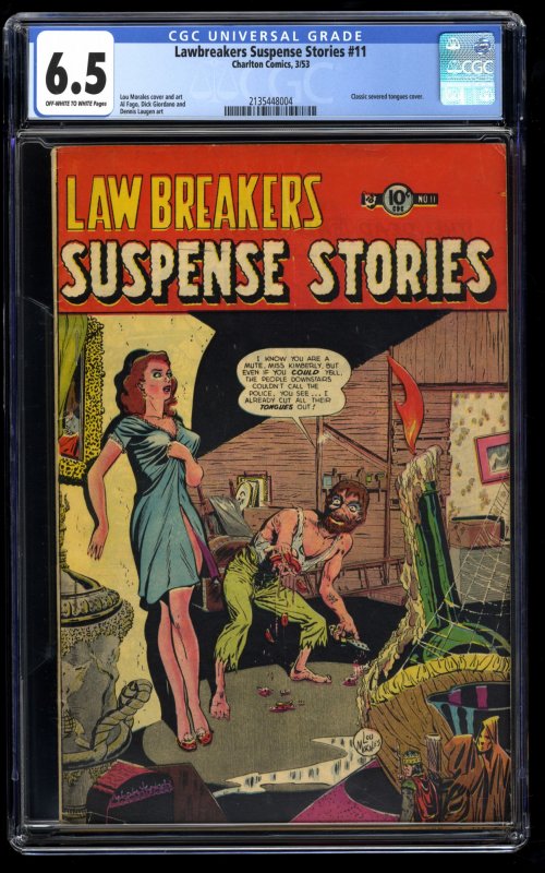 Lawbreakers Suspense Stories #11 CGC FN+ 6.5 Off White to White