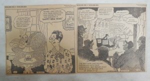 (313) Neighborly Neighbors Panels by Morris from 1942 Size 6 x 6 inches AP Strip