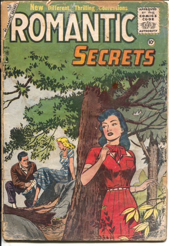 Romantic Secrets #6 1956-Charlton-really nice interior art-P