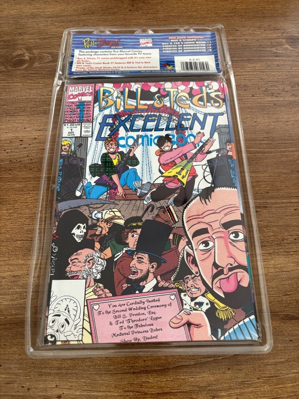 Ren & Stimpy Treat Pedigree Sealed 5 Comic Book Pack Bill & Ted Pirates 5 J339