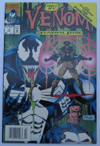 Venom: Funeral Pyre #3 (Oct 1993, Marvel), VFN-NM condition (9.0), Punisher app.
