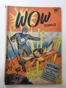 Wow Comics #47 GD+ Cond centerfold detached, ink fc, manufactured w/ 1 staple