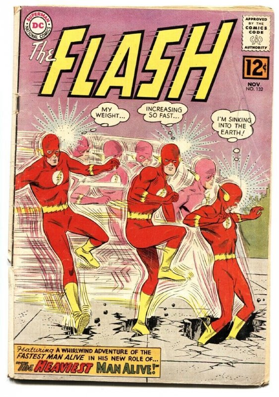 FLASH #132 dc comic book HEAVIEST MAN ALIVE INFANTINO ART!