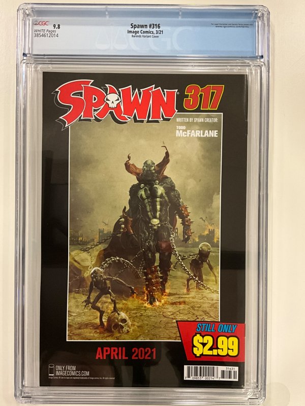 Spawn #316 Cover C - Björn Barends (2021) CGC 9.8