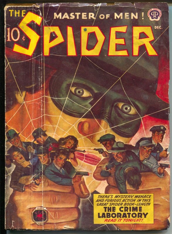 Spider 12/1941-Popular-Rafael DeSoto cover-spider's ring-hero pulp-VG-