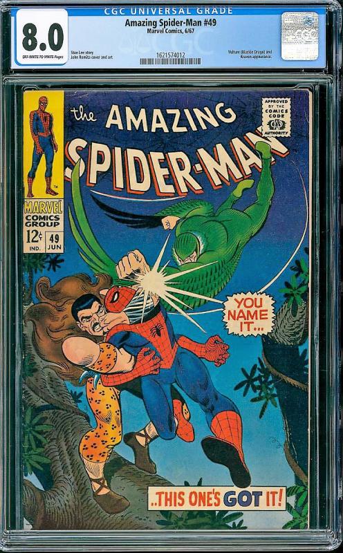 Amazing Spider-man #49 (Marvel, 1967) CGC 8.0 VF