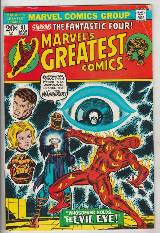 Marvel's Greatest Comics #41 (Mar-73) FN/VF Mid-High-Grade Fantastic Four, Mr...