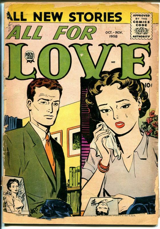 All For Love Vol.2 #4 1958-Prize-love triangle cover-P