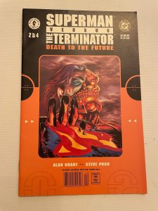 Superman Vs. The Terminator # 2 NM DC Dark Horse Newsstand Variant 12 J259