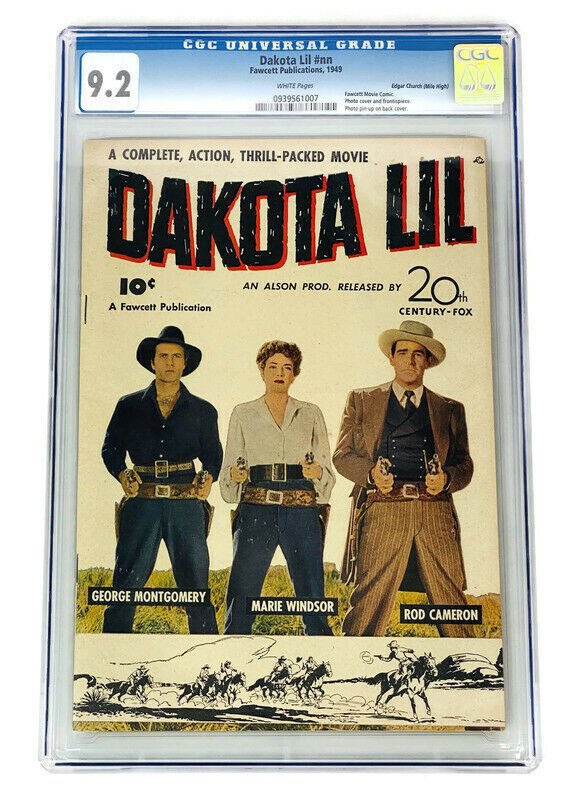 1949 DAKOTA LIL CGC 9.2 SINGLE HIGHEST GRADED! FAWCETT COMICS MILE HIGH PEDIGREE