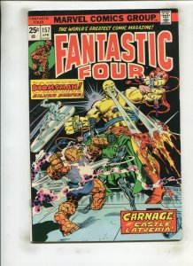 FANTASTIC FOUR #157 (6.0) SILVER SURFER, DR. DOOM!! 1975