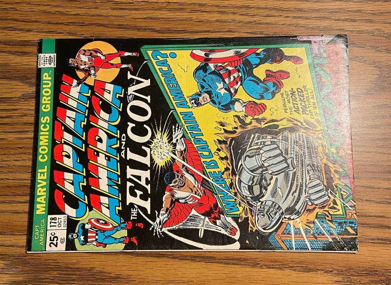 Captain America #178 (6.5 FN+) 1st Roscoe Simons / Englehart, Buscema (1974)