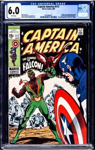 Captain America #117 (1969) CGC Graded 6.0 - 1st app of The Falcon!