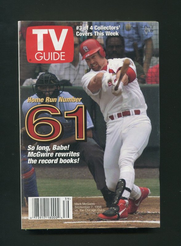 Mark McGwire / Commemorative TV Guide Set / 1998