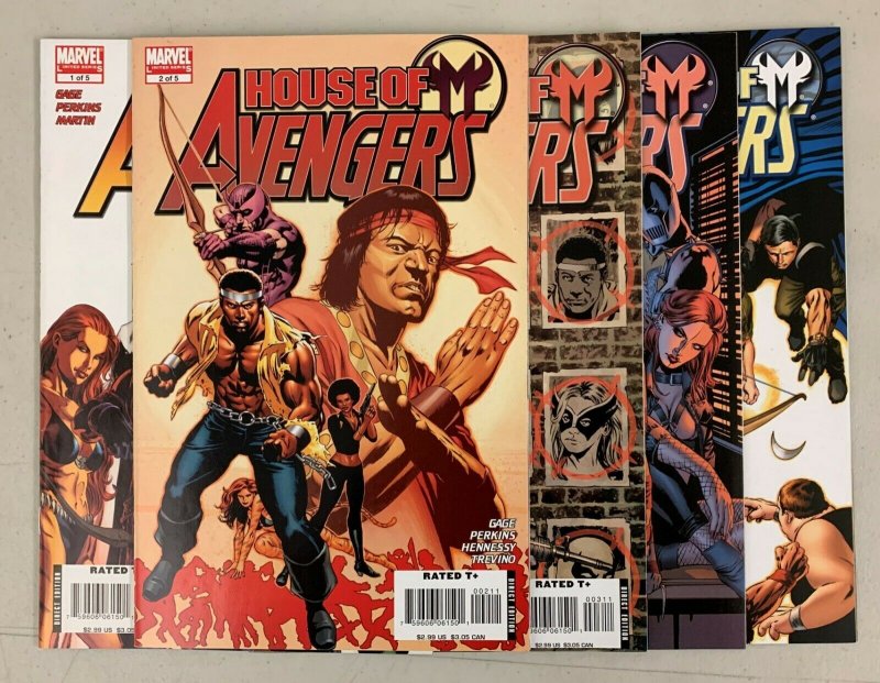 House of M Avengers #1-5 Set (2007 Marvel)  Christos Gage 1 2 3 4 5  (7.5-8.5) 