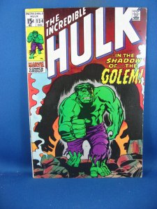 INCREDIBLE HULK 134  VG F 1970