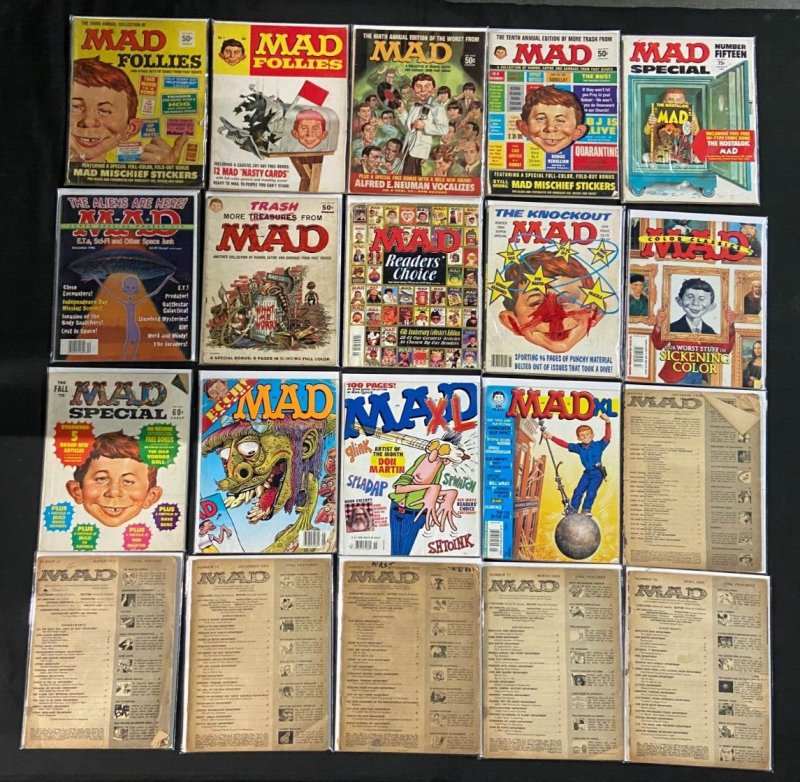 HUGE MAD 64 MAGAZINE LOT VARIOUS CONDITIONS