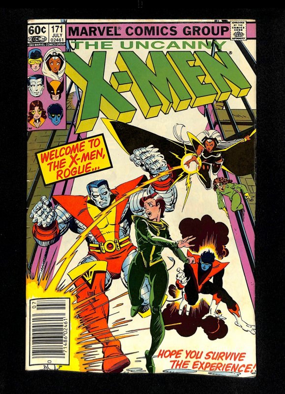 Uncanny X-Men #171 Newsstand Variant Rogue Joins!