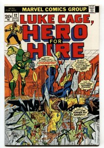 HERO FOR HIRE #12-1973-LUKE CAGE-BRONZE AGE-MARVEL vf+