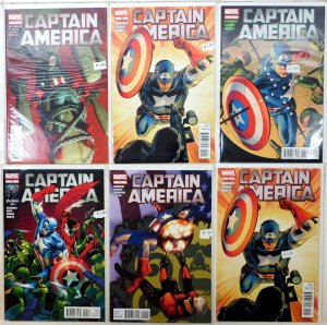 Captain America Lot of 6 #4, 12, 11, 10, 5, 12 (2012) Marvel Comics 1st Print
