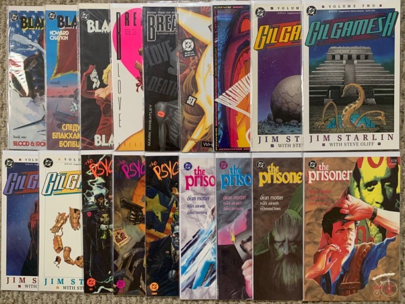 LOT OF 18 DC GRAPHIC NOVELS: BLACKHAWK, BREATHTAKER, GILGAMESH II, PSYCHO, MORE