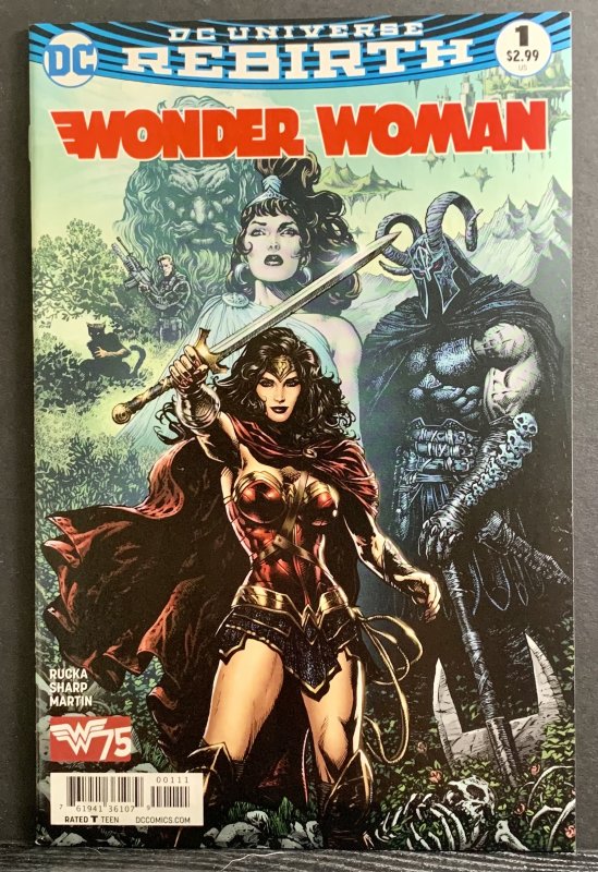 Wonder Woman #1 (2016) Rebirth Liam Sharp Cover Greg Rucka Story