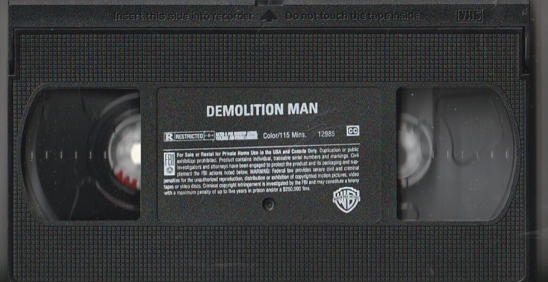 Demolition Man VHS