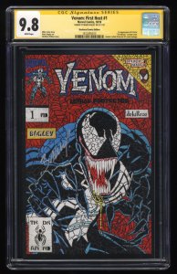 Venom: First Host #1 CGC NM/M 9.8 Signed SS Mark Bagley Shattered Comics