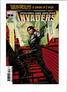 Invaders Marvel Comics #3 NM- 9.2 Namor Captain America Winter Soldier 2019