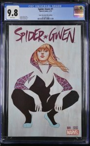 SPIDER-GWEN #1 COMIC POP EXCLUSIVE JENNY FRISON VARIANT COVER CGC 9.8 3000 MADE!