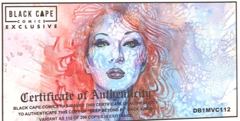 Deep Beyond #1 DAVID MACK COVERS SET W/MATCHING NUMBERED COA IMAGE COMICS NM.