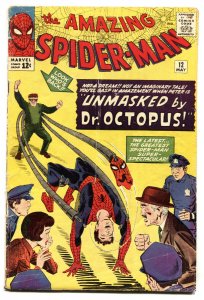 AMAZING SPIDER-MAN #12-comic book DOCTOR OCTOPUS COVER-MARVEL VG- 