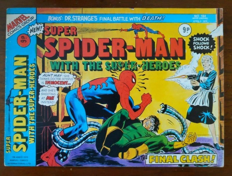 Super Spider-Man With The Super-Heroes #164 - Marvel UK Magazine Doc Ock - 1975 