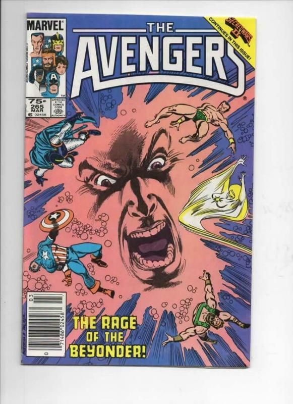 AVENGERS #265, VF+, Sub-Mariner, Captain, 1963 1986, more Marvel in store