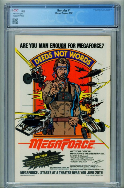 Hercules #1 CGC 9.8--1982--Marvel--comic book--402308002