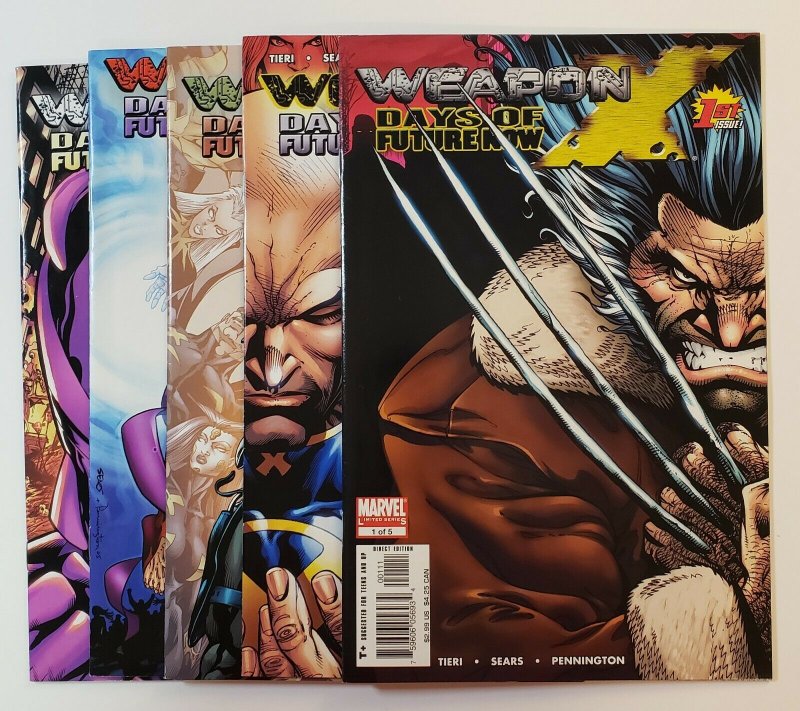 Weapon X #1-5: Days Of Future Now. Marvel Comics 2005 Wolverine VF/NM