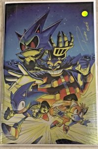 SONIC THE HEDGEHOG - PONCHO FOIL VIRGIN SIGNED WITH COA - C2E2 LTD 500