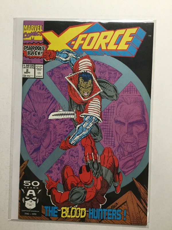 X-Force 2 Fine/Very Fine Fn/Vf 7.0 2nd Second Apperance Of Deadpool Marvel