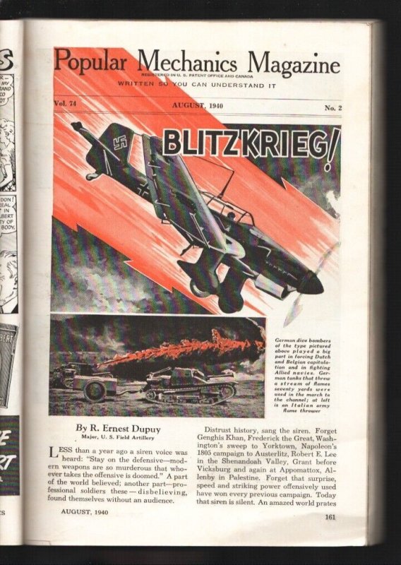 Popular Mechanics 8/1943-Sci-fi Rocket cover art-Midget auto racing-Pulp form...