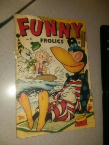 Funny Frolics #5 TIMELY marvel comics 1945 golden age funny animal cartoon book